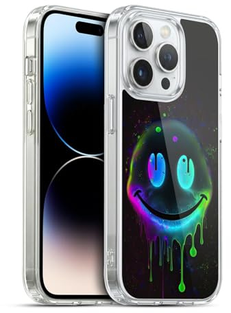 Head Case Designs Offizielle Wumples Drip Smiley Kosmische Kunst Gelhülle [Militärischer Schutzgrad] Kompatibel Mit Apple iPhone 13 Pro Und Kompatibel Mit MagSafe