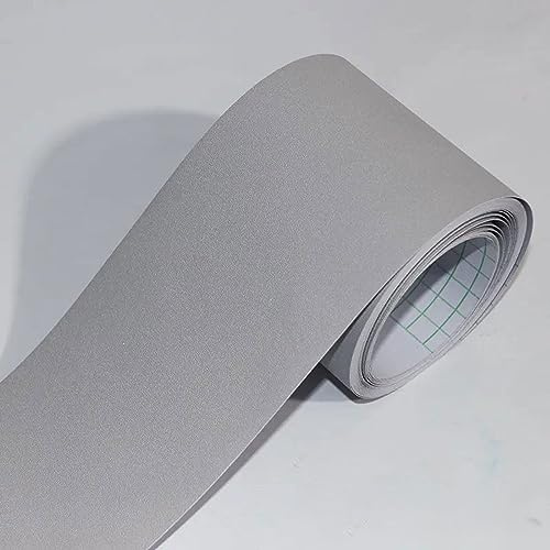 Dostear TapetenbordüRe Selbstklebende BordüRe Wand Wohnzimmer Tapeten Fliesenaufkleber Bad Dekoband Selbstklebend grau 4 15x1000cm