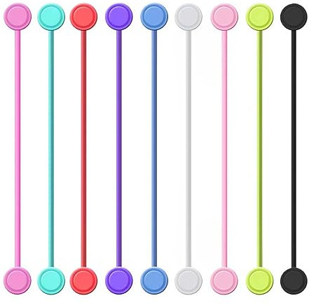 JOCXZI 10 Stück magnetische Kabelbinder, Silikon-Kabelclip-Organizer, wiederverwendbarer magnetischer Kabel-Organizer, USB-Kabel-Manager für Büro, Schule, Zuhause, Kabel-Organizer