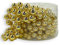 MIJOMA Perlengirlande – Elegante Perlenband, Perlenkette & Dekorative Perlenschnur | Stilvolle Tischdekoration, Weihnachten, Advent, Hochzeit | 14mm Deko-Perlen, 5 Meter (Gold XL)