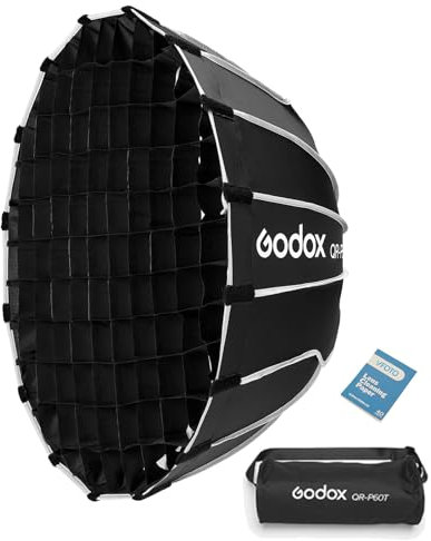 GODOX QR-60T 60cm Tiefe Parabolische Quick Release Softbox Gittertiefe 29.8cm Für Godox SL60 SL300II VL150 VL300 UL150 und Studio Video Licht