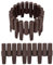 XINZI Bordure de parterre - 8,4 m - En plastique - Aspect bois - Bordure de jardin - Bordure de tonte - Palissade de jardin - Décoration de jardin (30 pièces, marron)