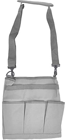 Gsycle Garten-Werkzeugtasche, Werkzeugtaschen-Organizer Mit Mehreren Taschen, Elektriker-Werkzeugtaschen, Umhängetasche aus Segeltuch, Aufbewahrungstasche Für Pflanzen(Grau)