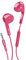 Music Hero auricolari a filo AUX, cuffiette jack 3.5mm, comandi integrati, microfono, semi in-ear, rosa