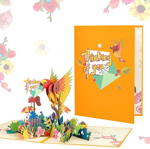 scicent Dankeskarten Glückwunschkarte Geburtstag Pop Up Geburtstagskarten 3D Pop Up Karte Geburtstag mit Umschlag für Kinder Mama Frau Mann Papa Kollegen Happy Birthday Karte 31920