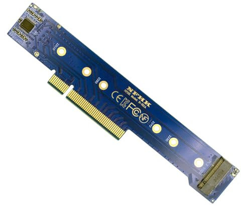 Cablecc Dual 2X NVME M.2 SSD auf PCIE Express Gen4 X8 X16 Raid Card VROC Raid0 Hyper Adapter mit Low-Profile-Halterung