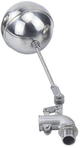 Edelstahl Schwimmer Schwimmer Ventil, 1/2-4 Schwimmer Kugelventil 90-Grad-Winkel Durchflussregelung für Zisterne/Wasserausdehnungsbehälter, 1 Stück (DN25)