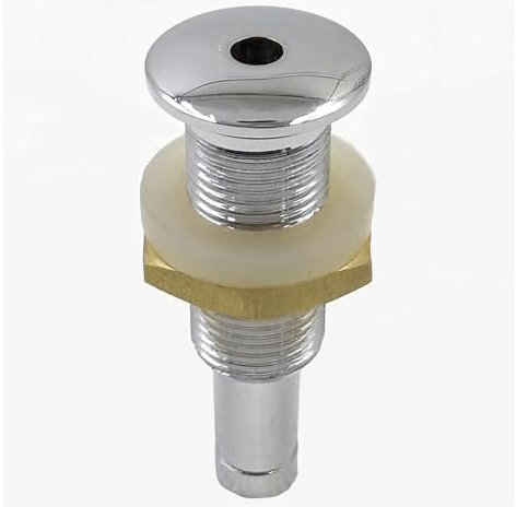 MSEURO Badewannen-Luftdüse, Spa-Messing-Oberflächen-Luftdüse mit Verchromung, Whirlpool-Luftdüse Lucky