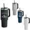 Schmalz® Personalisierter doppelwandiger Trinkbecher SUMA mit Strohhalm und Henkel aus recyceltem Edelstahl inkl. Gravur graviert, Thermobecher mit Deckel Trinköffnung Trinkhalm 1200 ml
