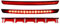 HZ-DESIGN Bremslicht 3. Bremsleuchte für Heckklappe Rot LED kompatibel mit Kamiq Kodiaq Rapid Scala