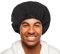 Qinayu Shower Cap for Men Elastic Adjustable Black Bath Cap Waterproof Terry Lining Hair Bonnet Large Soft Reusable Hair Cap Checkered Patter Hem Hair Double Layer Hat Cover for Bath(Black)