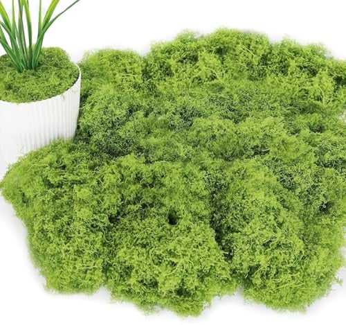 JOZMMZEOOA 200g Musgo Artificial Verde Scuro | para Acuario (Verde Claro 200g), Plantas, Artificiales, Falso, Natural, Simulazione, Moss