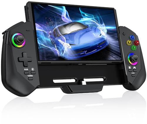 One-Piece Switch Pro Controllers Replacement for Nintendo Switch/OLED, Switch Controller for Handheld Grip with Hall Effect Joystick,One-Piece Switch Joycon with Turbo/Programmable/6-Axis/Vibration