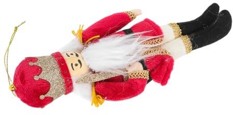 PRETYZOOM Vibrant Red Nutcracker Soldier Doll for Christmas Tree Decoration Artistic Fabric Xmas Decor Festive Holiday Supplies