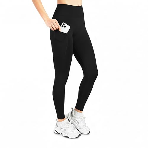 SMILODOX Leggings Damen Adrielle Pocket, Seamless High Waist Sportleggings mit Seitentasche, Nahtlosem Design, Breitem Bund und Schmeichelhafter Passform für Training, Yoga, Freizeit und Alltag