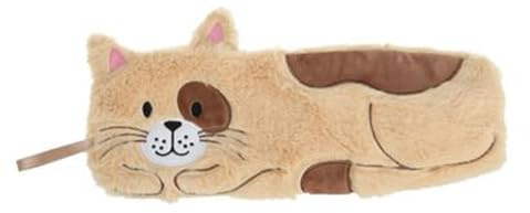 Wärmflasche Katze mit Überzug, 900ml - Bettflasche Winter, Wärmekissen