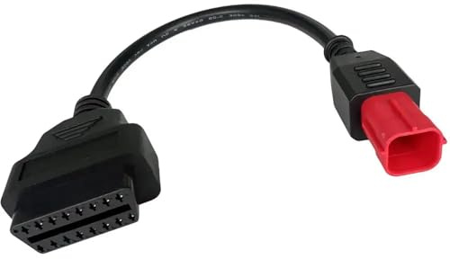 SL Elements Euro 5 a OBD2 - Cable adaptador de diagnóstico de motocicleta de 6 pines a 16 pines, cable de bus CAN, para datos en vivo y lectura de códigos de avería, Plug & Play
