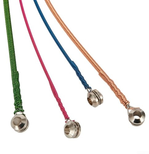 Corde per basso elettrico a 4 corde, set di calibri leggeri in acciaio inox (046-100), compatibili con bassi a 4 corde, lunghezza 1,2 m, codice colore brillante per una facile
