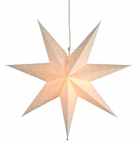 Best Season Papierstern Sensy Star 55 inklusive Kabel, Vierfarb-Karton, crème 231-19