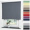 Liedeco® Rollo, Fenster Rollo, Kettenzug-Rollo / 122 x 180 cm (Breite x Höhe), dunkelgrau/Verdunkelnd, Abdunkelnd, Blickdicht/viele Farben, Größen und Typen/Breiten 60-200 cm