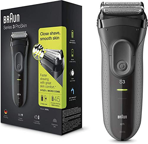Braun Series 3 ProSkin 3000s Elektrisch Scheerapparaat, Zwart - Oplaadbaar Scheerapparaat