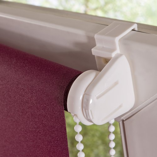 JalousieCrew Klemmfix Kettenzug Rollo Farbe Brombeere - Breite 45 bis 120 cm, Länge 150 cm - Klemm - Rollo ohne zu Bohren (120 x 150 cm)