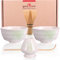 Goodwei Juego de té Matcha para dos - Bol de té, batidor y soporte incl. Caja de regalo (Shiro), Cerámica, 2x 180 ml