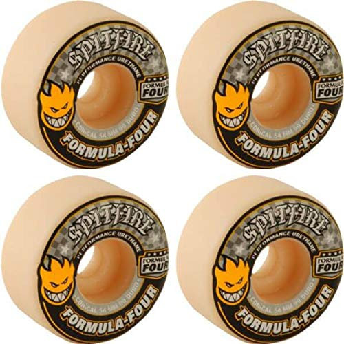 Spitfire Wheels Formel 4 99D konische Skateboard Rollen, gelb, 54mm