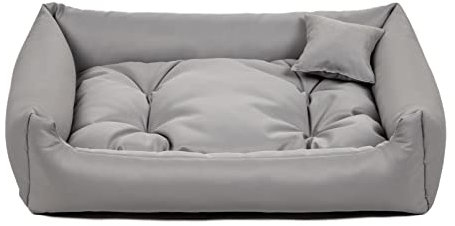 gutekissen® Stoff Hundebett Hundeliege Hundekissen Hundeliege Hundeliege Hundeliege - Langlebige Materialien und hohe Qualität NEO (L - 90x75, Grau)