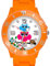 Taffstyle Kinder Armbanduhr Silikon Sportuhr Bunte Sport Uhr mit Blumen Eulen Familie Motiv Analog Quartz Little 34 mm Orange