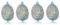 Filet à foin extra large pour chevaux – Mailles de 5 cm x 5 cm – Doublure adaptée à l'animal – Meilleure digestion – Sac fourre-tout pour poneys, chevaux, chèvres (4 x turquoise)