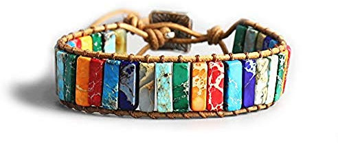 EXINOX Chakra-Armband, Natursteine, für Männer und Frauen, traditioneller tibetischer spiritueller Buddhist
