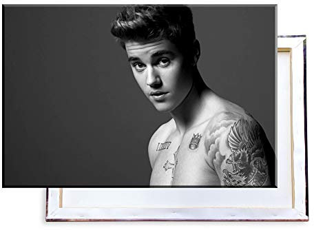 Unified Distribution Justin Bieber - 120x80 cm Kunstdruck auf Leinwand • erstklassige Druckqualität • Dekoration • Wandbild