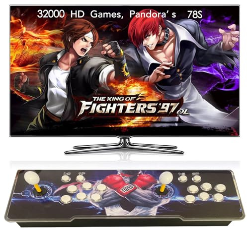FVBADE [32000 Game in 1] 78S Pandora Box Retro Games Arcade Game Console de jeu avec deux hôtes séparés pour PC & Projecteur & TV Jeux 3D 1 à 4 joueurs Catégorie Favorite Liste Enregistrer/Rechercher