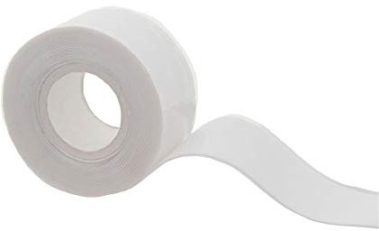 SCF2017 Ruban en silicone auto-fusionnant, multi-usages, ruban électrique, ruban de réparation, ruban isolant, 25 mm de large, 3 m de long, blanc