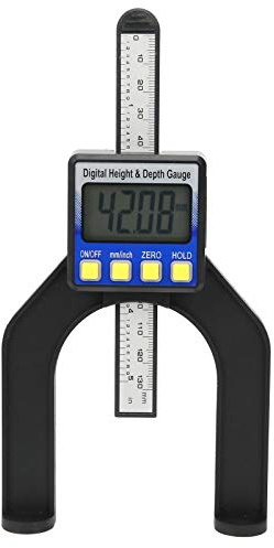Digital elektronisk höjdmätare, minihöjdmätare, djupmätare, 0-80 mm, storskalig digital skärm, höjd/djup linjal med dubbla ändamål