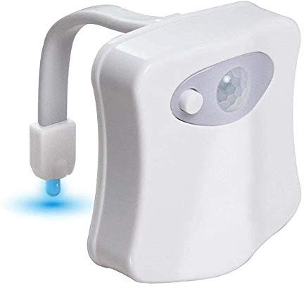 Zsirue Motion Sensor Toilet Bowl Seat Light - 8 Color Changes, Body Motion Detection (1 Pack)