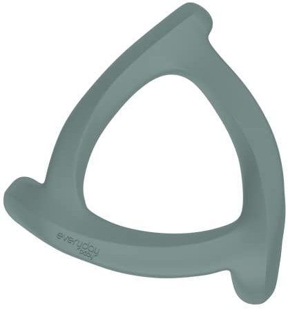 Everyday Baby Silikon Beißring - Babybeissring - Babysilikonbeissring - Silikonbeissring - Zahnungshilfe - Silikon - Kinderbeissring - grün