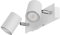 ledscom.de Wandspot WAIKA, zweiflammig, mit Schalter, weiß matt, inkl. GU10 LED, PAR16, warmweiß, je 6,3W, 374lm, 70°, 3-Stufen-Dimmer