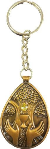 WuTongEC Elden Ring inspirierter gesegneter Talisman-Schlüsselanhänger mit Schlüsselring, perfekte Dekoration für den täglichen Gebrauch., gold, Normal