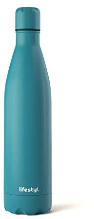 LIFESTYL. Stainless Steel Water Bottle | 24 Hrs Cold&12 Hrs Hot| Thermoshield Technology Vacuum Insulated Metal, Leak-Proof, Hike, Walks, Gym, Yoga, Cycling (Zinc Blue, 1000, Milliliters)