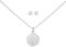 FRIEDA + PAUL Flower of Life Blume des Lebens Lebensblume Damen Frauen Mädchen Halskette Anhänger Ohrstecker 4-tlg. Set 925 Sterling Silber anlaufgeschützt Schmuckbox