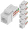 BeMatik - Keystone RJ45 Hembra TB110 Cat. 6A UTP Pack de 6 Unidades