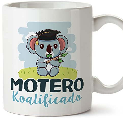MUGFFINS Tazas para MOTERO hombre - En Español - Koalificado/koalificada - 11 oz / 330 ml - Regalo original y divertido