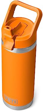Yeti Rambler 18 oz Bottle, Vacuum Insulated, Stainless Steel with Straw Cap, King Crab