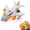 Escomdp 4CH RC Aeroplane Radio Remote Control Vehicle Car Electric Plane Airplane Model Toy Music, Light Kids Birthday Gifts (Orange)