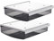 TUKA 2X 1,7L Unterschreibtisch-Schubladen 21x18x5,4cm, Selbstklebende Schubladen, Versteckte Unterbauschublade Aufbewahrungsbox unter Schreibtisch, Utensilien Stiftebox Schwarz 2er Set TKD8607