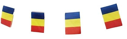 Bandera de Rumanía 40 unidades bandera de Austria, guirnalda Rumanía 11.4M, banderines Rumanía, bandera Nacional Rumanía 14 x 21 cm para Decoraciones de Bares de Jardín (Rumanía)