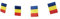 Bandera de Rumanía 40 unidades bandera de Austria, guirnalda Rumanía 11.4M, banderines Rumanía, bandera Nacional Rumanía 14 x 21 cm para Decoraciones de Bares de Jardín (Rumanía)
