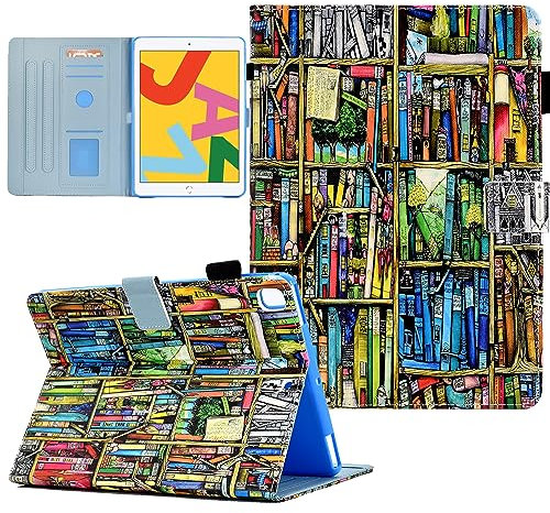For iPad 9.7 Case iPad 5th/6th Generation Case 2017/2018, iPad Air 2 Case/iPad Air Cover, PU Leather Smart Cover with Multi-Angle View Adjustable Stand Auto Wake/Sleep for iPad 6th / 5th Gen,Bookcase